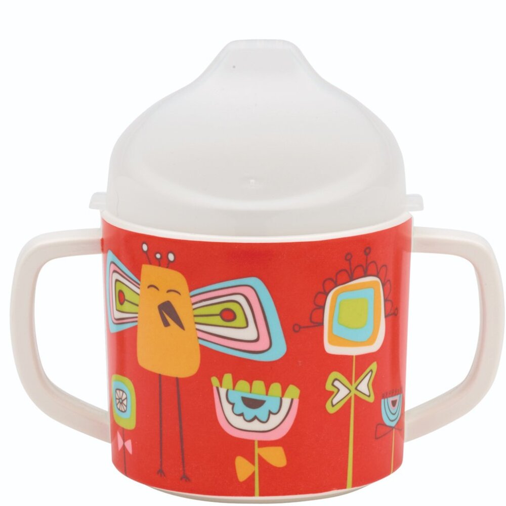 NWT Sugarbooger Classic Sippy Cup by Ore'Original Birds & Butterflies